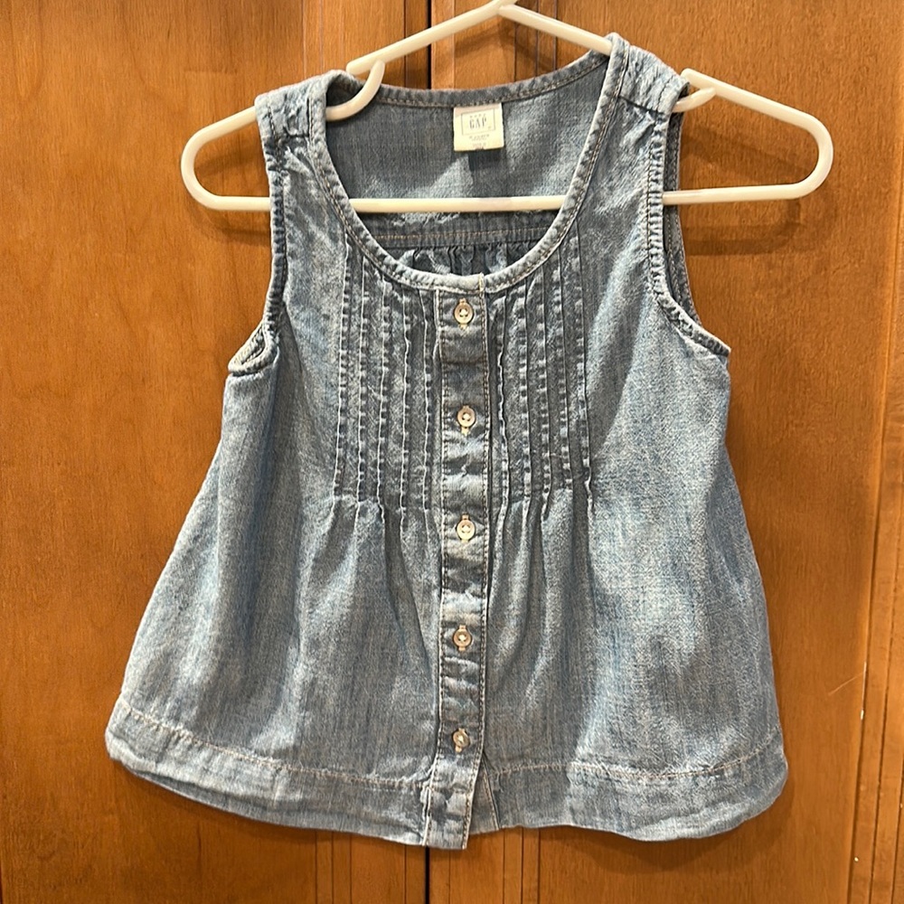 Baby GAP • 2T denim sleeveless top